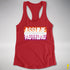 Assume Nothing Lesbian Pride Flag Racerback Tank - Red